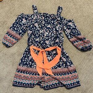 Girls Floral Romper